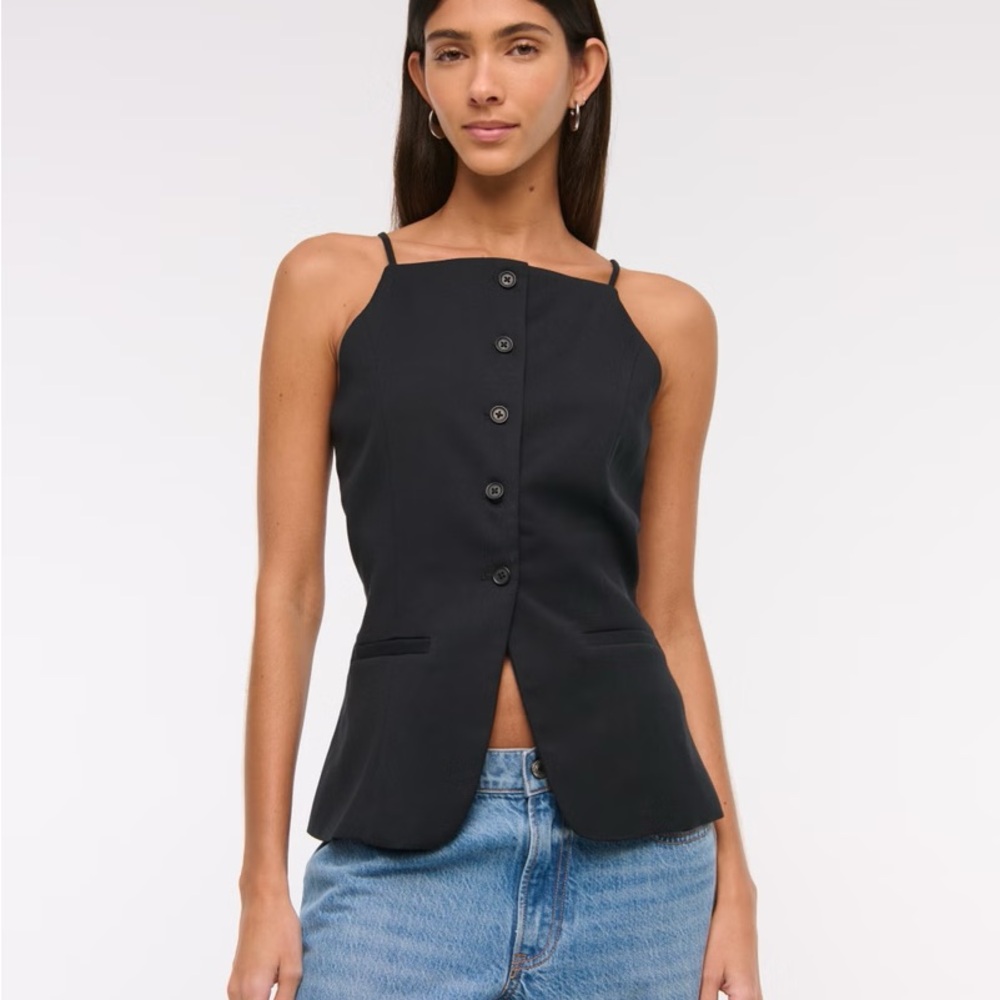 Abercrombie High-Neck Suiting Vest